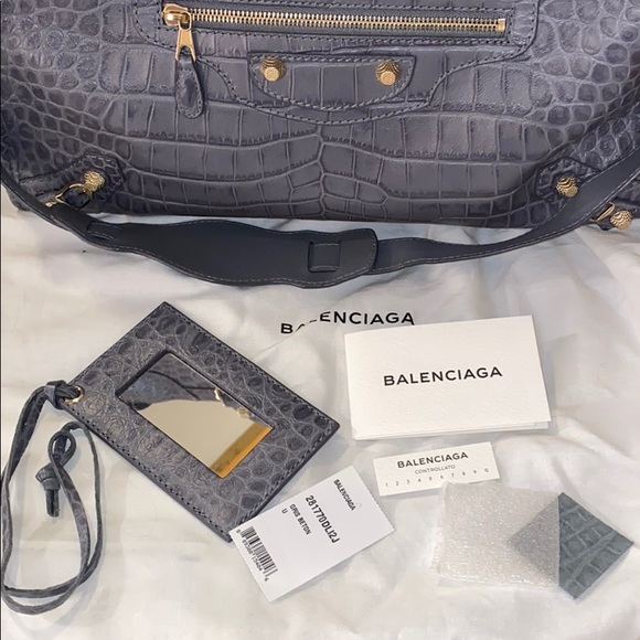 Balenciaga Croc Effect Giant City Bag - Picture 6 of 7